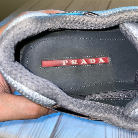 Prada Americas Cup Sneakers Men Black Patent Leather UK 11 US 12 - Picture 7 of 10